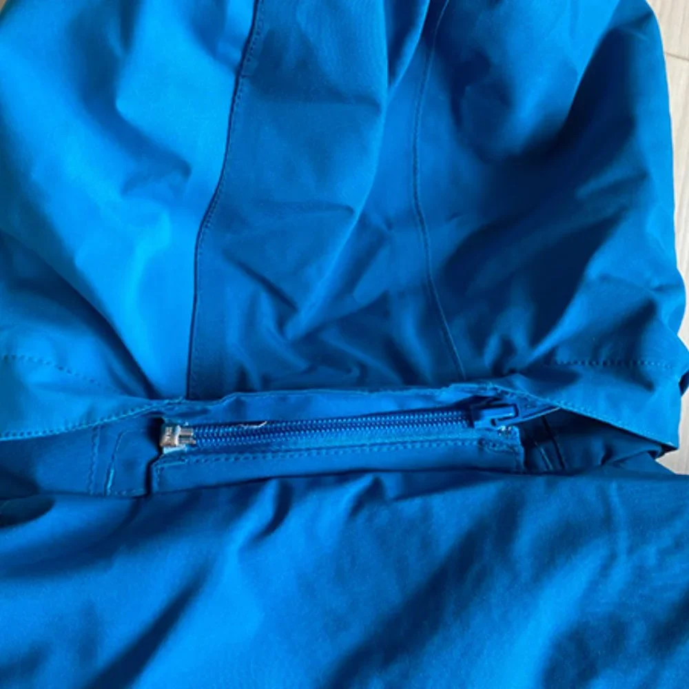 Kids Blue and Neon Green Hooded Winter Jacket